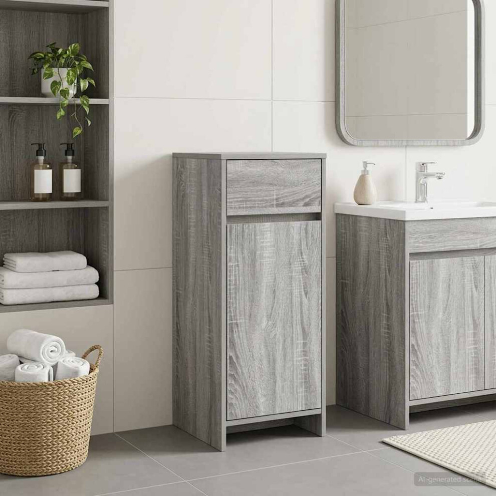 Vidaxl Bathroom Cabinet Sonoma 35 X 36.5 X 85 Cm Engineered Wood Grey