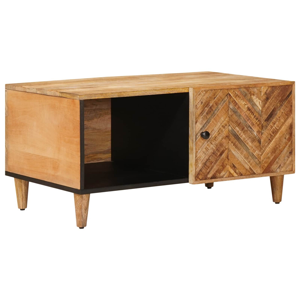 Vidaxl Coffee Table Brown 80 X 50 X 40 Cm Solid Mango Wood