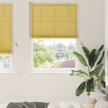 vidaXL Roller Blind Yellow 100 x 220 cm Bamboo