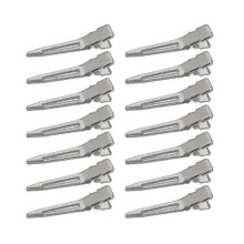 50 Pack 1.75 Inches Single Prong Curl Metal Hair Clips for Dreads Lock Clips Hair Alligator Clips Silver Section Clips Metal Alligator Clips Hair Pins