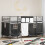 VidaXL vidaXL Kids'Loft Bed Frame with Curtains Black 100 x 200 cm 1
