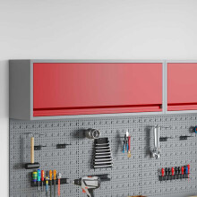 vidaXL Werkzeugschrank mit Speicher Rot und Grau 100 x 25 x 35 cm
