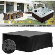 Spa cover 220 x 220 x 85 cm protects electrical insulation black spa cover
