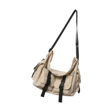 (Khaki) Crossbody Bag for Women Nylon Waterproof Shoulder Purse Messenger Bag Lightweight Pocketbooks Waterproof Messenger Bag Khaki