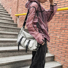 (Black) Crossbody Bag for Women Nylon Waterproof Shoulder Purse Messenger Bag Lightweight Pocketbooks Waterproof Messenger Bag Khaki