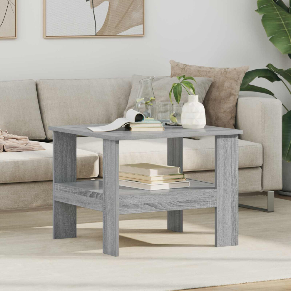 Vidaxl Coffee Table Grey Sonoma 57 X 55 X 45 Cm Engineered Wood