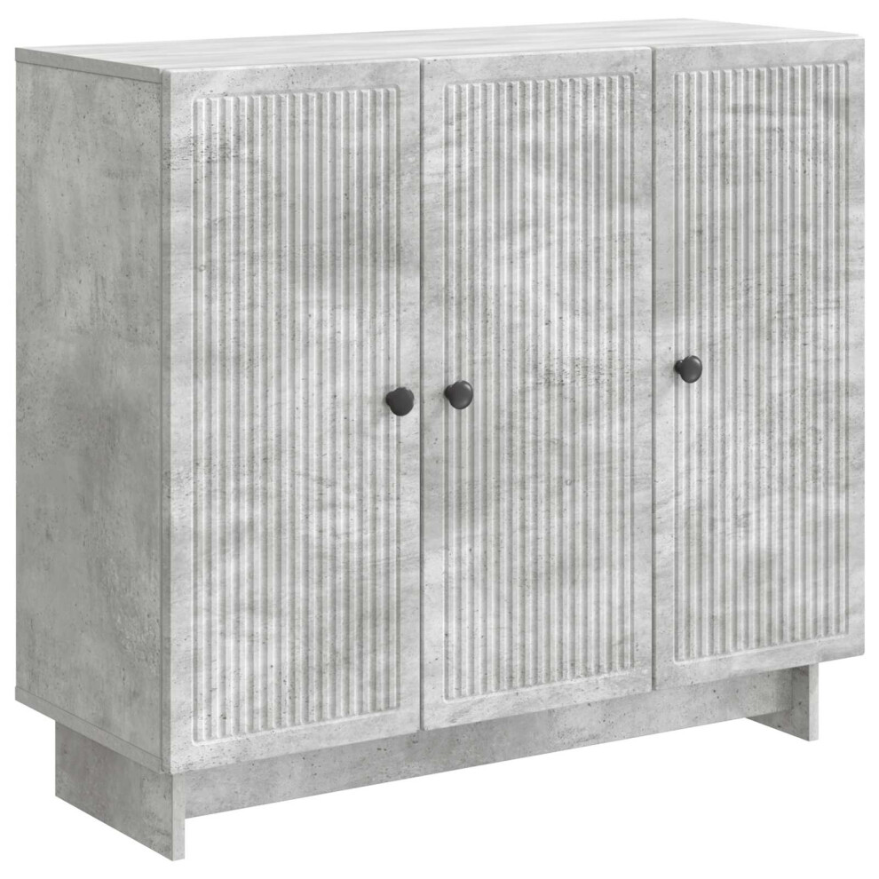 Vidaxl Sideboard Concrete 89 X 34.5 X 80 Cm Engineered Wood Grey