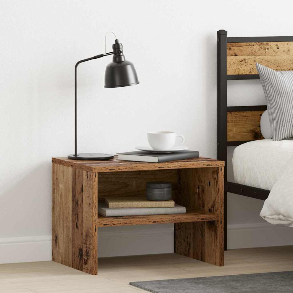 Vidaxl Bedside Cabinet Old Wood 40 X 40 X 30 Cm Engineered Wood