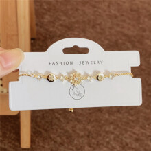 (Style 105) Rose Gold Adjustable Slider Bracelet, Red Enamel & Hollow Four Leaf Clover Charms with Clear Zircon Accents