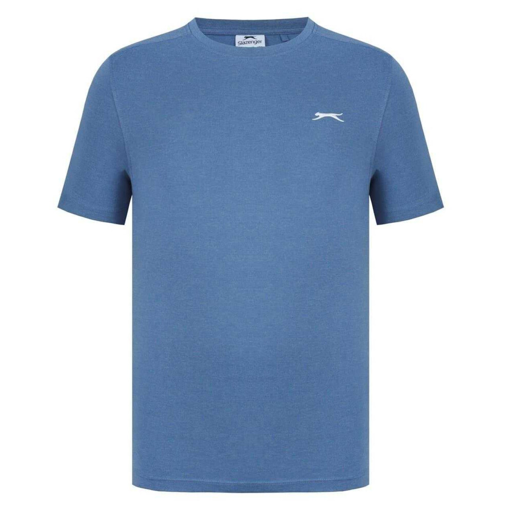 Slazenger (Xxl, Denim Marl) Mens 3D Logo T-Shirt Blue