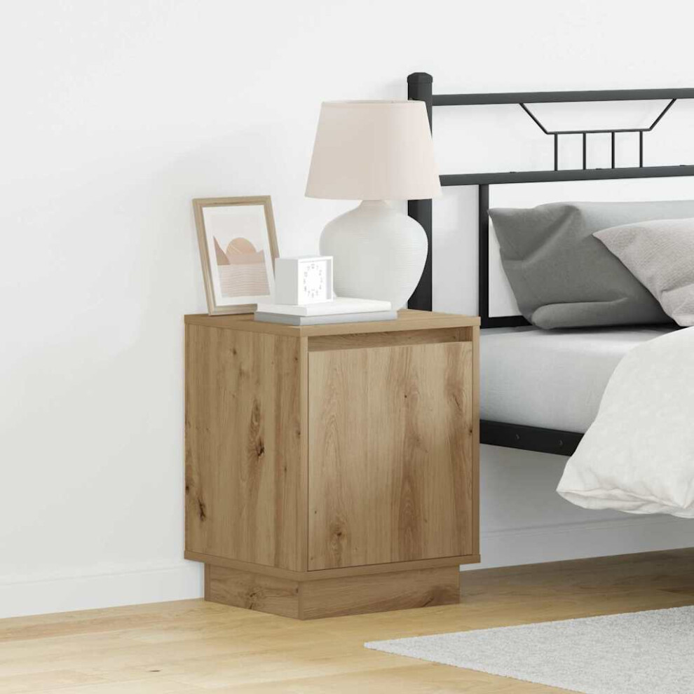 Vidaxl Bedside Cabinet 2 Pcs Artisan Oak 39 X 34.5 X 50 Cm