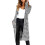 (S, Gray) Oversized Women's Leopard Print Cardigan with Front Opening  Red S 1