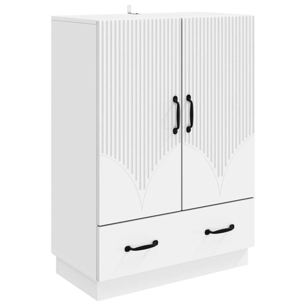 Vidaxl Sideboard With Drawer 66 X 34.5 X 92 Cm Engineered Wood White