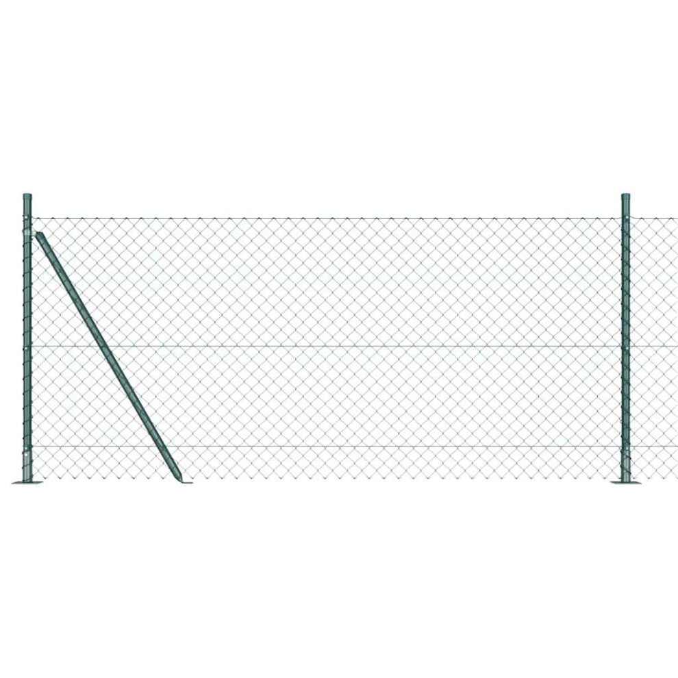 Vidaxl Welded Wire Fence With Concrete Base 10 X 1 M Pvc-Coated Steel