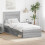 VidaXL vidaXL Bed Frame with Storage Grey Sonoma 90 x 200 cm Solid Pine Wood 1
