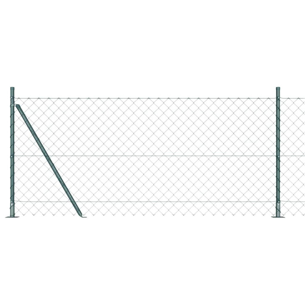 Vidaxl Welded Wire Fence With Concrete Base 10 X 1 M Pvc-Coated Steel