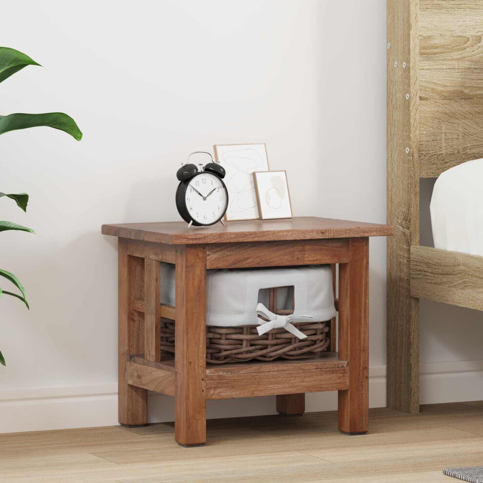 Vidaxl Side Table Brown 38 X 28 X 35 Cm Solid Mahogany Wood