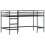 VidaXL vidaXL Kids'Loft Bed Frame with Curtains Black 100 x 200 cm 2
