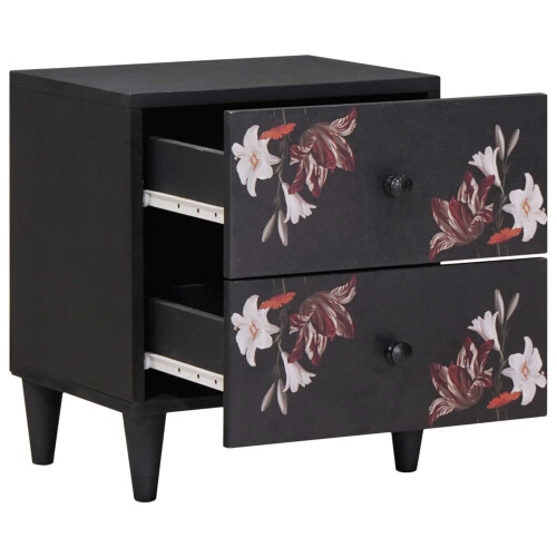 VidaXL vidaXL Bedside Table 2 pcs Brown 40 x 33.5 x 46 cm Solid Mango Wood 1