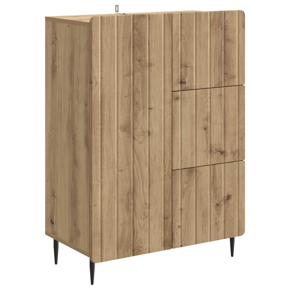 Vidaxl Sideboard Artisan Oak 66 X 34.5 X 91.5 Cm Engineered Wood