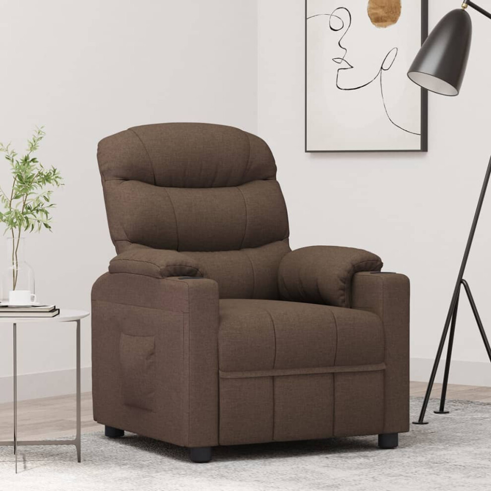 Vidaxl Recliner Chair Brown Fabric