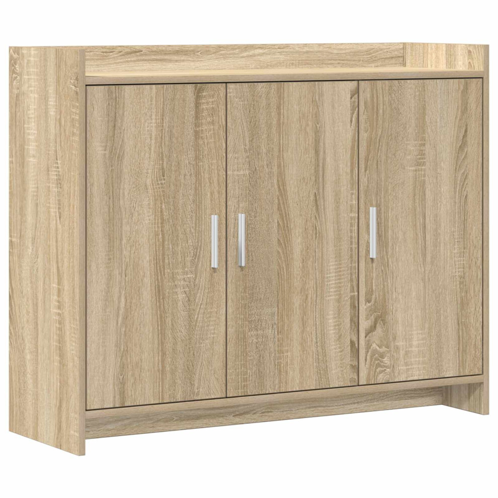 Vidaxl Sideboard Sonoma Oak 98.5 X 33 X 80 Cm Engineered Wood