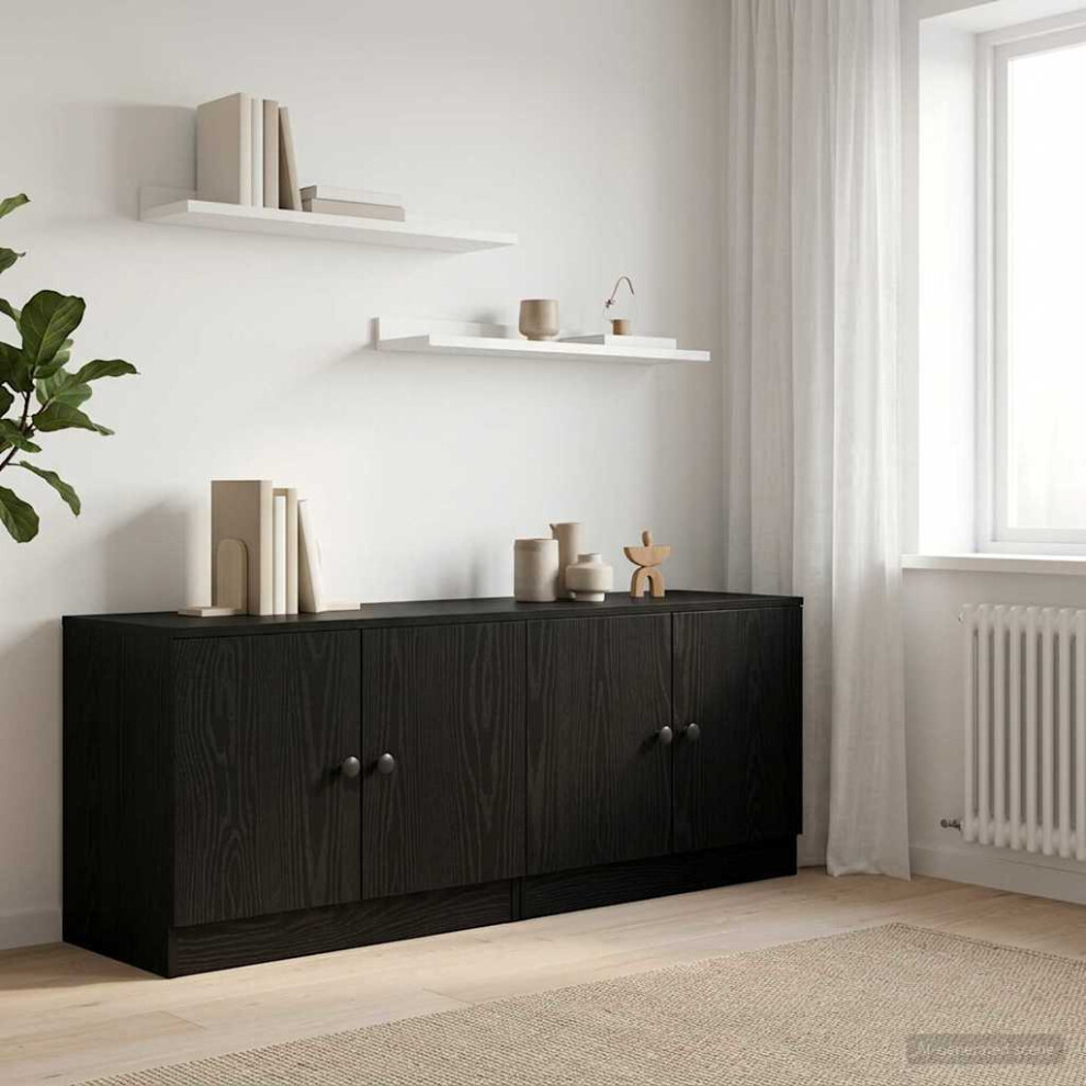Vidaxl Storage Cabinet For Loft Bed 2 Pcs Oak 66 X 35 X 48 Cm Black