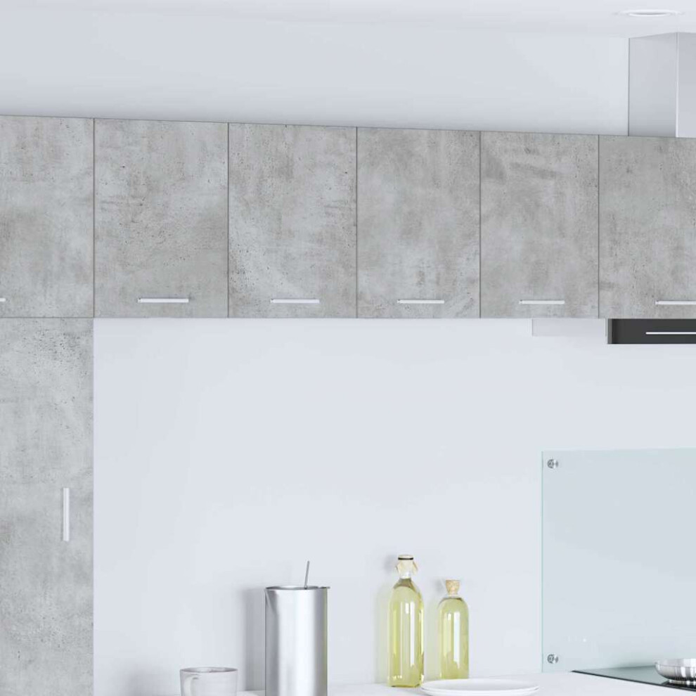 Vidaxl Hanging Cabinet 2 Pcs Concrete Grey And White 60 X 31 X 40 Cm White,Grey