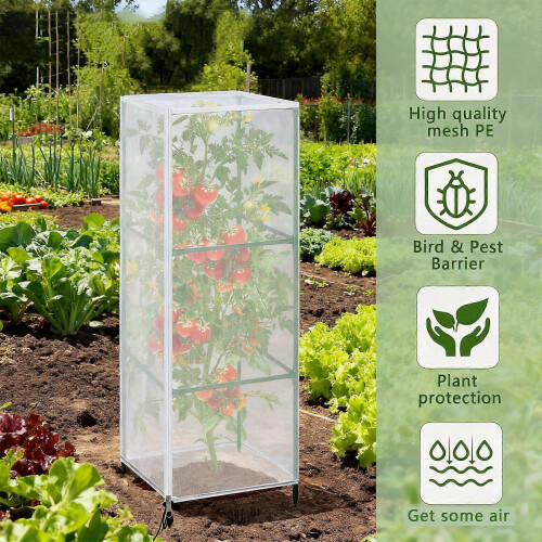 (2 pack) Modifiable Plant Security Networking for Inside Gardening Vegetables Flowers Multicolor