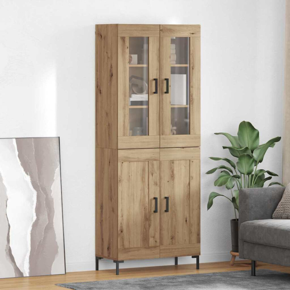 Vidaxl Highboard 2 Pcs Artisan Oak Engineered Wood
