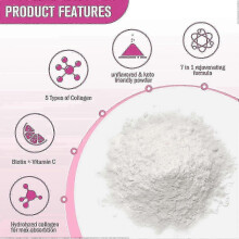 (3PCS) Multi Collagen Protein Powder - Hydrolyzed Collagen Peptides for Skin - DIY Facial Mask Blend, Moisturizes and Hydrates Skin