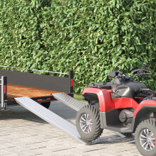 vidaXL Loading Ramp 200 kg Silver 159 x 23 x 5 cm Galvanised Steel