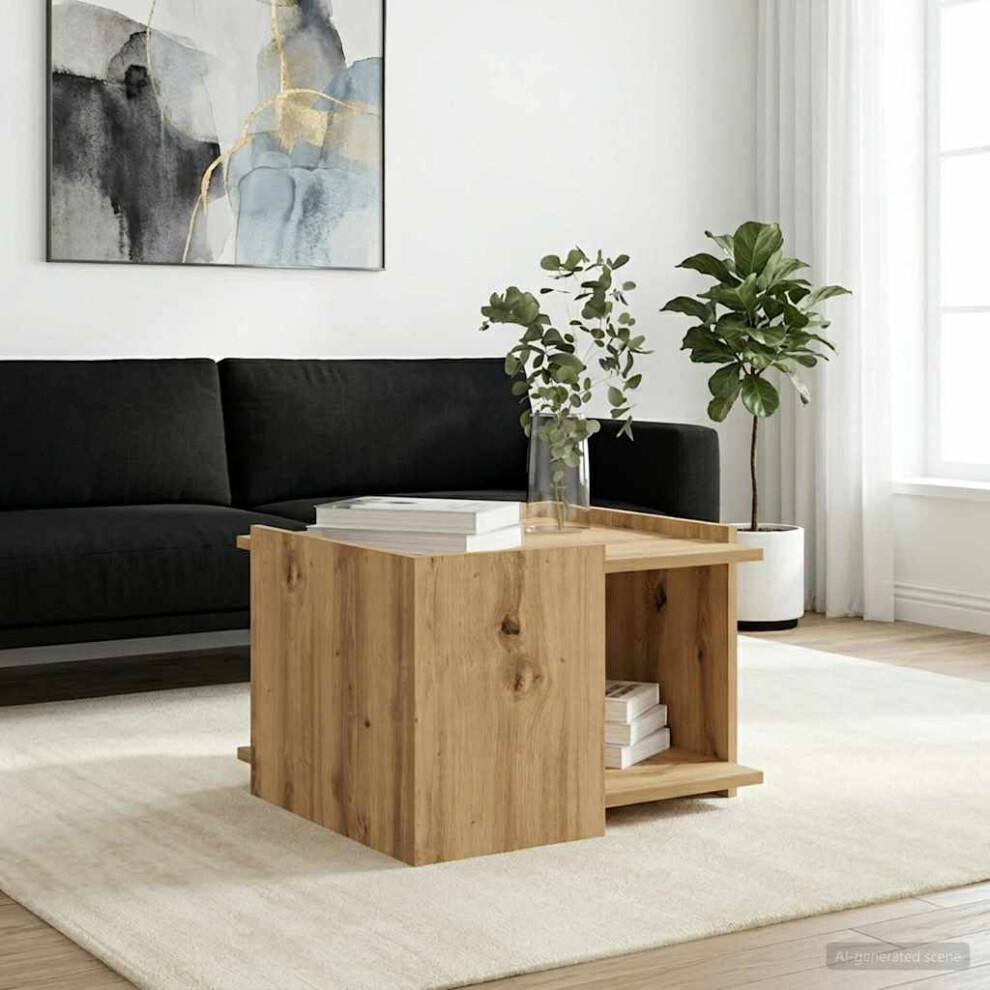 Vidaxl Coffee Table Artisan Oak 50.5 X 50 X 33 Cm Engineered Wood