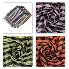 (Army Green) Desert Shemagh Scarf Soft Fringed Arab Headscarf Unisex Keffiyeh Bandana Unisex Headwrap Arabian Scarf Head Covering White