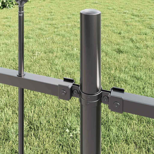 VidaXL vidaXL Gartenzaun WOERDEN 7 stk. 11,9 x 0,8 m Grau 2