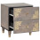 VidaXL vidaXL Bedside Cabinet 2 pcs Grey 40 x 33 x 46 cm Solid Mango Wood 3