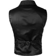 (M, black) Mens Victorian Suit Vest Steampunk Gothic Waistcoat-Good