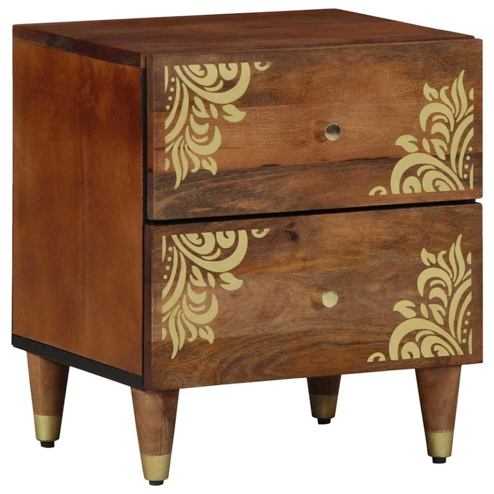 Vidaxl Bedside Cabinet Honey 40 X 33 X 46 Cm Solid Mango Wood Brown