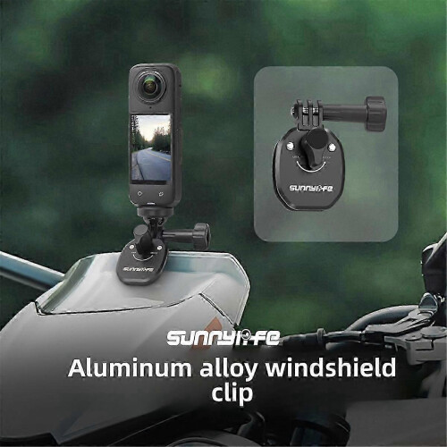 X5 Motorcycle Windshield Clip Camera Holder: Action5Pro Compatible | Secure Camera Attachment 1
