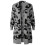 (L, Brown) Oversized Women's Leopard Print Cardigan with Front Opening  Red S 3