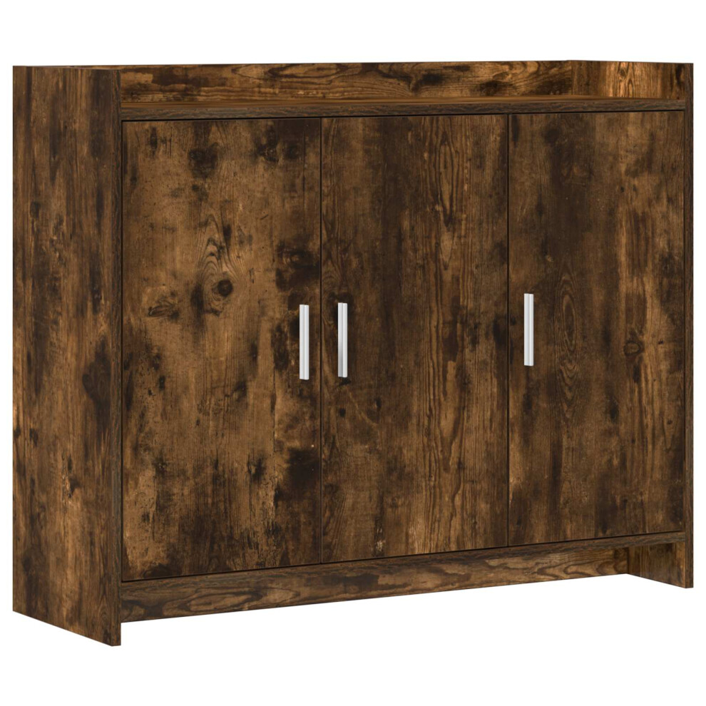 Vidaxl Sideboard Smoked Oak 98.5 X 33 X 80 Cm Engineered Wood