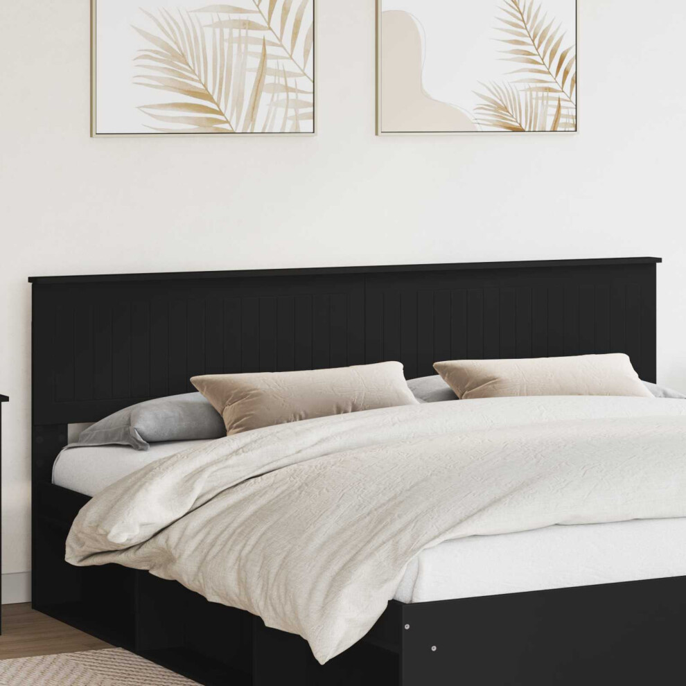 Vidaxl Headboard Black Oak Engineered Wood