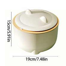 (Beige color) Practical Cats Litter Trash Bin Press Type Lid Trash Can Perfect for Easy Use Ensures Home Freshed Air Indoor Pet Supply White