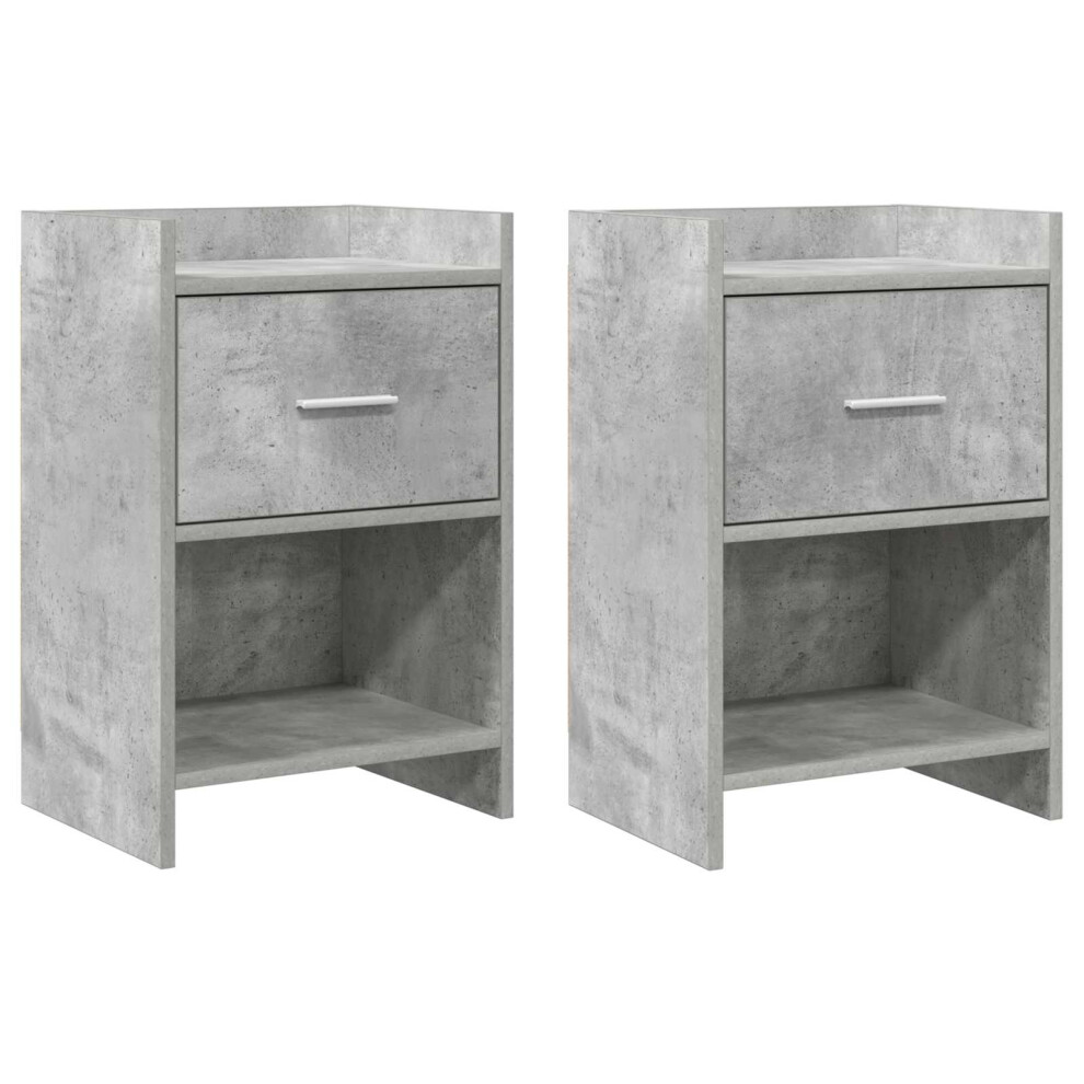 Vidaxl Bedside Tables 2 Pcs Concrete 40 X 30 X 60 Cm Grey