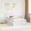 VidaXL vidaXL Bed Frame with Headboard White 120 x 190 cm Solid Pine Wood 1