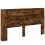 VidaXL vidaXL Storage Headboard with LED Smoked Oak Engineered Wood 2
