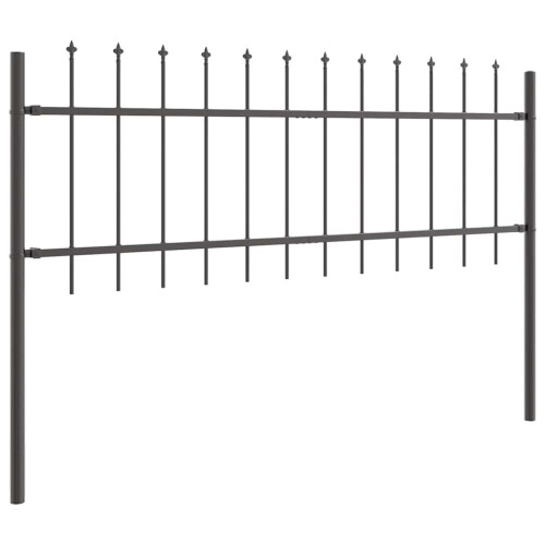 VidaXL vidaXL Gartenzaun WOERDEN 8 stk. 13,6 x 0,6 m Grau 2