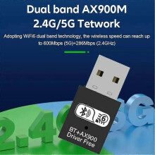 USB 3.0 WiFi 6 Adapter with Dual Band 2.4G & 5G Support, 900Mbps High Speed Network Card USB Dongle for All Devices