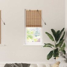 vidaXL Roller Blind Natural and Brown 60 x 160 cm Bamboo