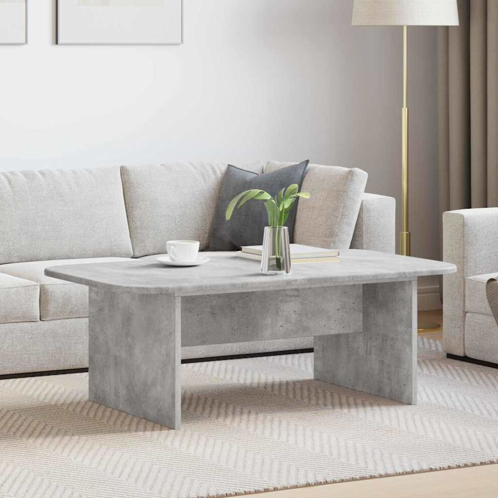 Vidaxl Coffee Table Concrete Grey 93 X 53 X 33 Cm Engineered Wood Brown,Grey